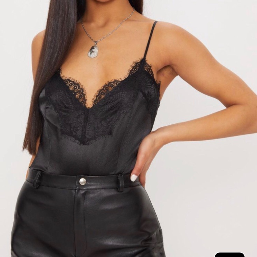 Beautiful lace trim bodysuit! Size 2.